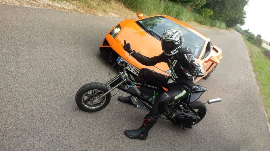 Dragster 90 cc VS Lamborghini Gallardo 560 cv