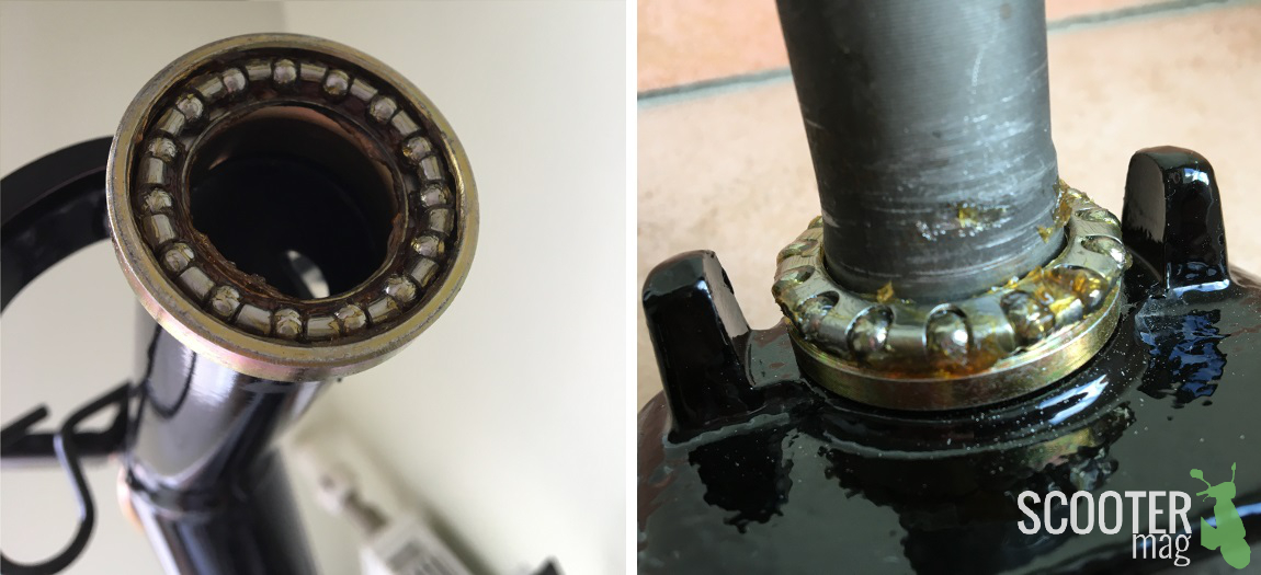 Roulement graissé logé dans la cuvette supérieure - Roulement graissé déposé sur la bague à billes inférieure