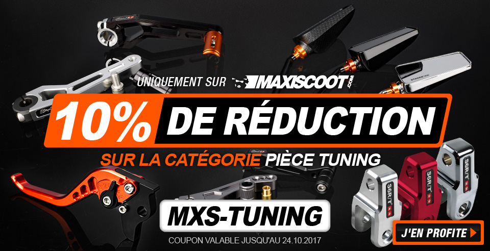 -10 % sur les pièces tuning Maxiscoot jusqu’au 24 octobre !