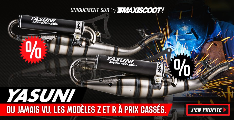 Les pots Yasuni Z et R en promo chez Maxiscoot