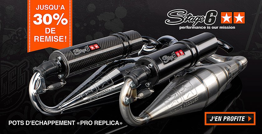 Les pots Stage6 Pro Replica en promo chez Maxiscoot