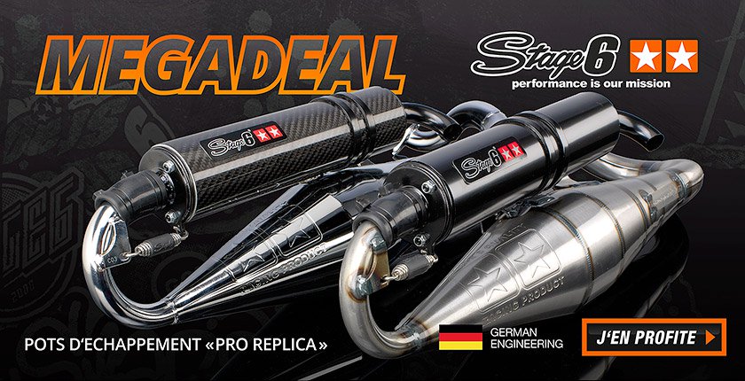 Les pots Stage6 Pro Replica à -25 % sur Maxiscoot