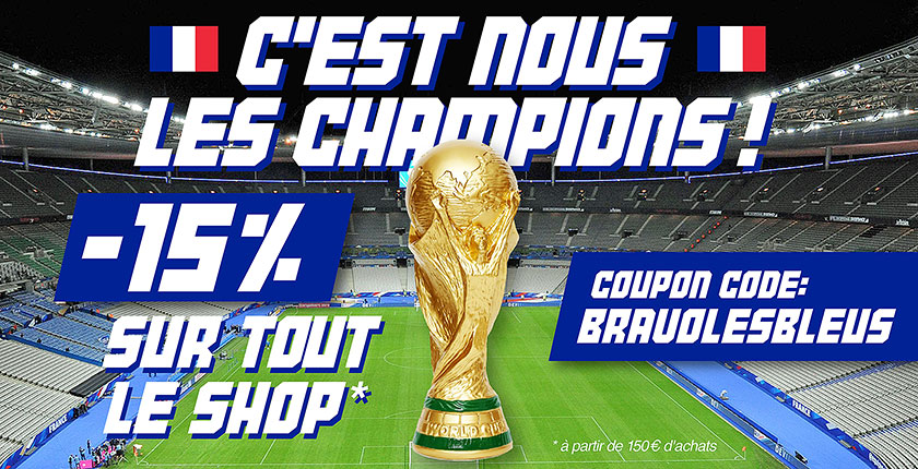 -15 % sur le shop Maxiscoot pour fêter la victoire des bleus !