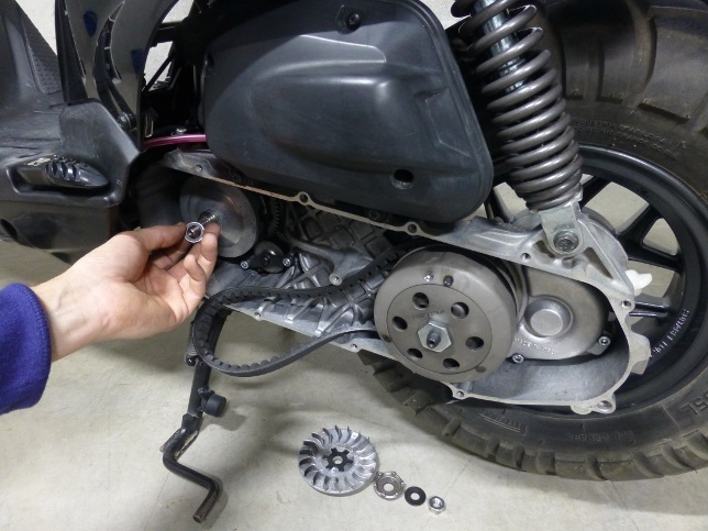 Poulie d'entraînement de moto Jog50cc, pièces de moto de plaque d