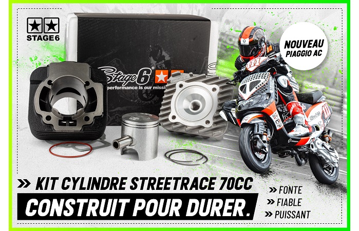 Le kit 70 cc Stage6 Streetrace 70 cc désormais disponible pour Piaggio AC